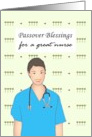 Passover for Female Nurse Little Red Hearts and Four Cups of Wine card