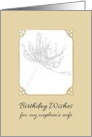 Birthday for MY Nephew’s Wife Hand Drawn Agapanthus Bloom card