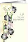 Baby Shower Gift Trail of Pretty Blossoms in Cream Yellow White Pink card