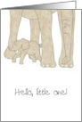 Congratulations New Baby Cute Baby Elephant with Mommy Elephant card