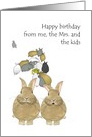 Birthday from All of Us, the Whole Bunny Family card