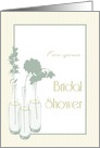 Bridal Shower Gift, Profiles of Cut Flowers in Bottles card