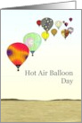 Hot Air Balloon Day Colorful Hot Air Balloons Drifting in the Sky card