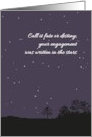 Kismet Engagement Written in the Stars Starry Night Sky card