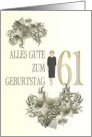 Alles Gute Zum Geburtstag Happy Birthday in German Lady Turning 61 card