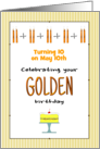 Golden Birthday Turning 10 on the 10th Custom Month card