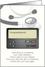Completing Chief Residency Pager Reading Congratulations card