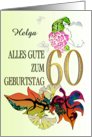Alles Gute Zum Geburtstag 60 60th Birthday in German Custom card