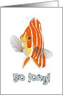 Cute Fish Waving Goodbye, So Long card