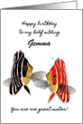 Half Sister’s Birthday Two Different Colored Fish Swimming Together card