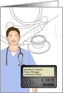 Custom Congratulations Male Nurse Promotion to Nurse Manager card