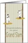Congratulations Baseball Grand Slam Pitcher Batting Team Player card
