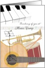 Thinking Of You At Music Camp Musical Instruments And Music Stand card