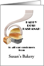 Custom Rosh Hashanah Greetings from Bakery to Customers card