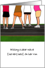 Good Luck for Niece on Your Run Girls in Running Shoes Custom card