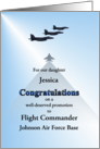 Daughter Promotion in Air Force Custom Name Rank Base card