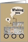 Steampunk Birthday Greeting on Wheels card