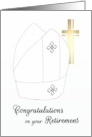 Archbishop’s Retirement Representation of Mitre and Cross card