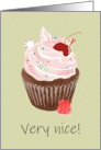 National Bake and Decorate Month Nicely Decorated Cupcake card