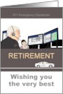 911 Emergency Dispatcher Retirement Dispatch Team at Work card