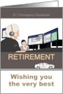 911 Emergency Female Dispatcher Retirement Dispatch Team at Work card