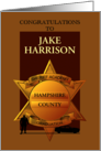 Graduation From Sheriff Academy Custom Name and County Badge card