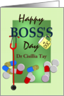 Boss’s Day for Doctor Stethoscope And Medication Custom card