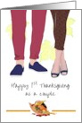 1st Thanksgiving as a Couple Couple Standing Together Cornucopia card