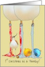 1st Christmas as a Family Avocet Parents and Chick in Stockings card