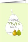 National Pear Month Delicious Pears card