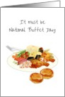 National Buffet Day Variety on a Plate card