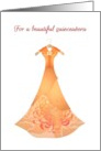 Congratulations Quinceanera Money Gift Enclosed Beautiful Gown card