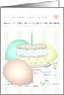 Happy Birthday in Morse Code Colorful Cake Candle and Balloons card