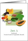 National Fresh Fruit and Vegetable Month A Healthy Selection card