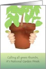 National Garden Week Green Thumbs and Healthy Plant card