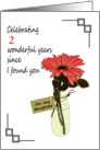 Custom Anniversary Reunited with Birth Daughter Gerbera Flower card