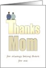 Mother’s Day Thanks Mom from Son Both Sitting Together card