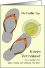 Podiatrist Retirement A Pair of Flipflops and a Glass of Lemonade card