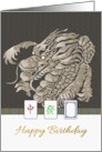 Birthday Mahjong Player The Dragons Mahjong Tiles card