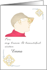 For Sister Wearing Electrode Therapy Cap card