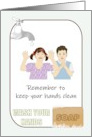 Wash Hands From Caring Grandparents to Grandchildren Coronavirus card