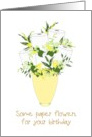 Coronavirus Paper Flowers and Foliage in a Vase card