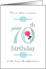 Niece’s 70th Birthday A Pink Camellia Bloom card