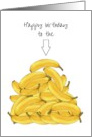 Birthday for Boss Arrow Pointing to Top Banana card