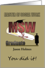 Master of Social Work Graduate Congratulations Cap and Certificate card