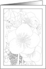 Thinking of You Rose de Noel Coloring card
