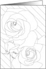 Thinking of You Roses Coloring card