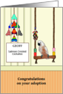 Adopting New Pet Bird Salmon Crested Cockatoo Custom card