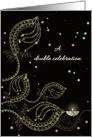Birthday on Diwali, Colorful Lights, Abstract Florals, Oil Lamp card
