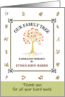 Thank You for Genealogy Research on Family Tree Custom Name card